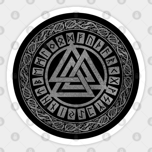 Silver Valknut Symbol Sticker by Nartissima